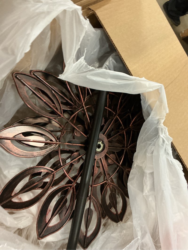 Condition photo showing Good Condition for wind spinners for outdoor yard decor, 360 degrees swivel outdoor metal wind spinner, 62" wind sculptures garden decor for patio lawn yard leaf-m medium