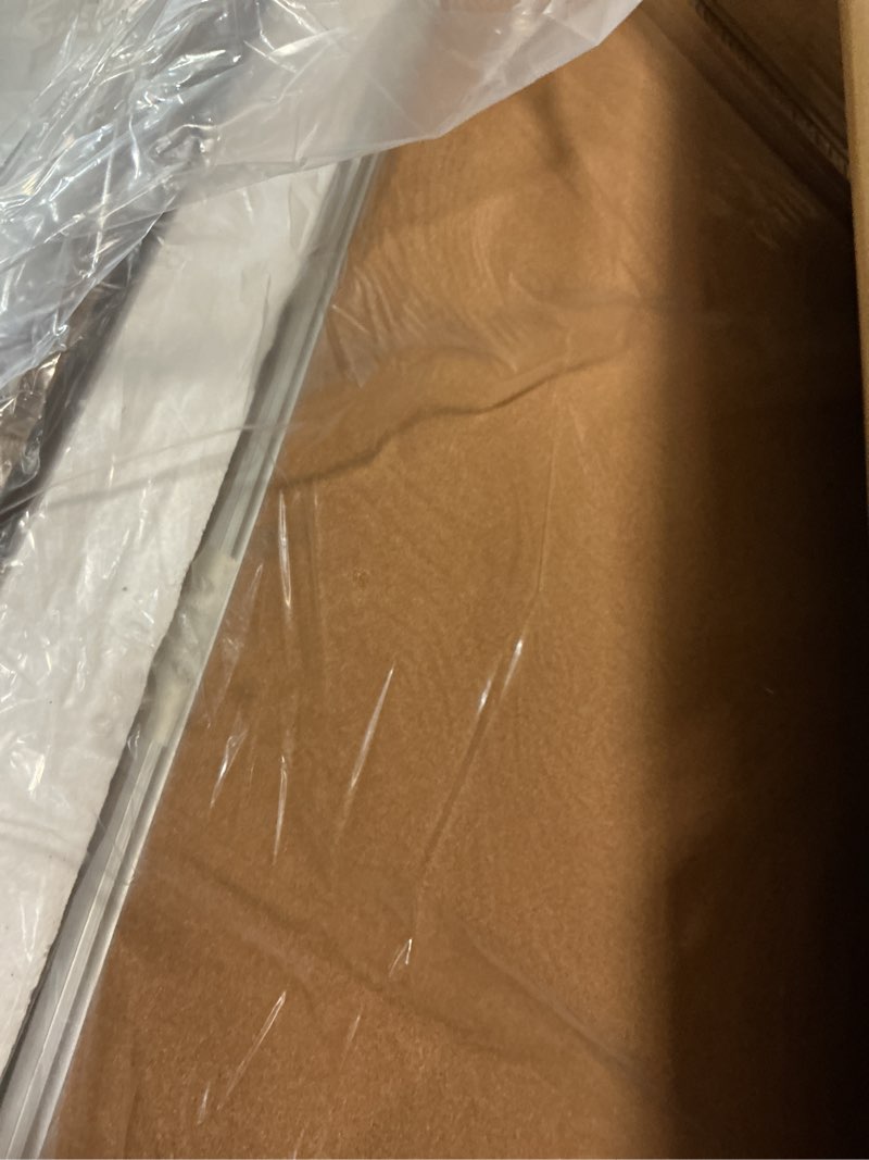 Condition photo showing Good Condition for Double-Sided Large Cork Board with Linen, 48" x 36" Foldable Hanging Aluminum Framed Bulletin Board, Vision Board Pin Board Corkboards for Walls, Office, School Decor, 20 Pushpins