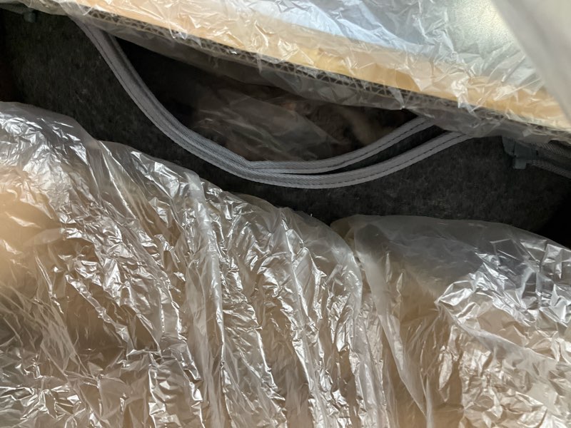 Condition photo showing Good Condition for ringtail peekaboo cat cave donut for multiple & large cats up to 30-45 lb, 3-in-1 self warming cat bed tunnel with 2 soft fluffy fleece pet blankets, scratch, detachable & washable (dark gray, large)