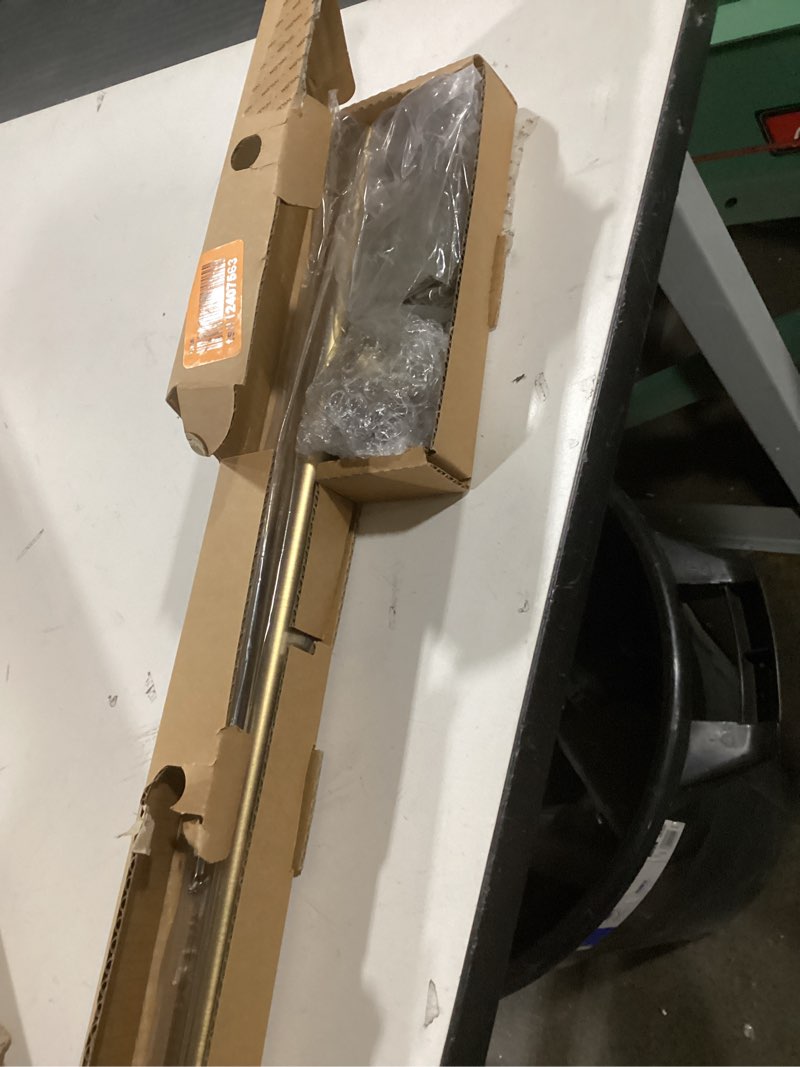 Ivilon Drapery Window Curtain Rod - End Cap Style Design 1 Inch Pole. 28 to 48 Inch Color Warm Gold