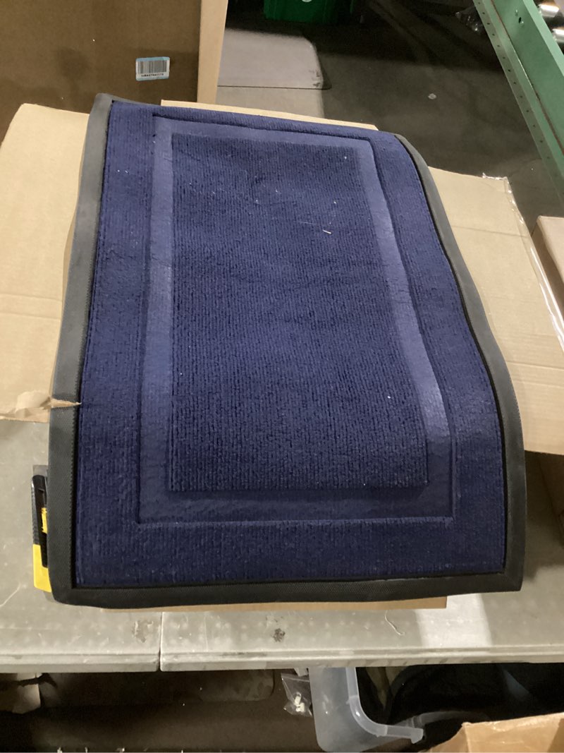 Condition photo showing As Is for similar  to photo cotton paradise 100% cotton non slip bath mat for bathroom, 17x24 soft absorbent quick dry machine washable floor bath mat, navy blue navy blue 17x24\" bathmat rug