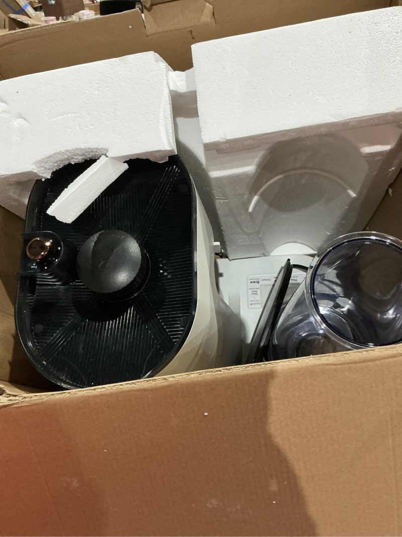 Condition photo showing Good Condition for café specialty grind and brew coffee maker, single-serve to 10-cup thermal carafe, with built-in bean grinder & removable 75oz water reservoir, wifi & smart connected, sca certified, matte white 10-cup matte white