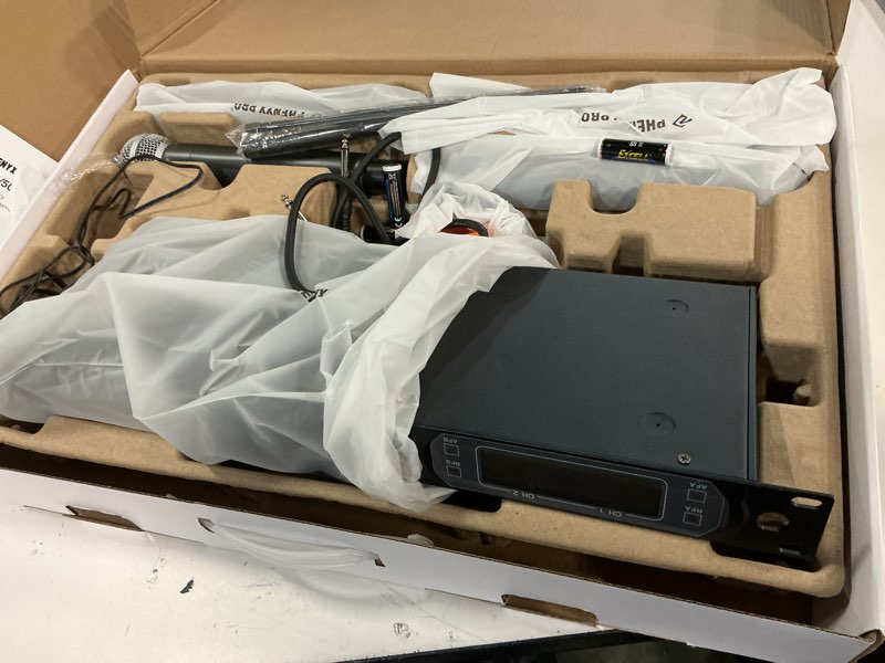 Condition photo showing Good Condition for phenyx pro wireless microphone system, 4-channel uhf wireless mic, fixed frequency metal cordless mic with 4 handheld dynamic microphones, 260ft range, mics for singing, church(ptu-5000-4h)