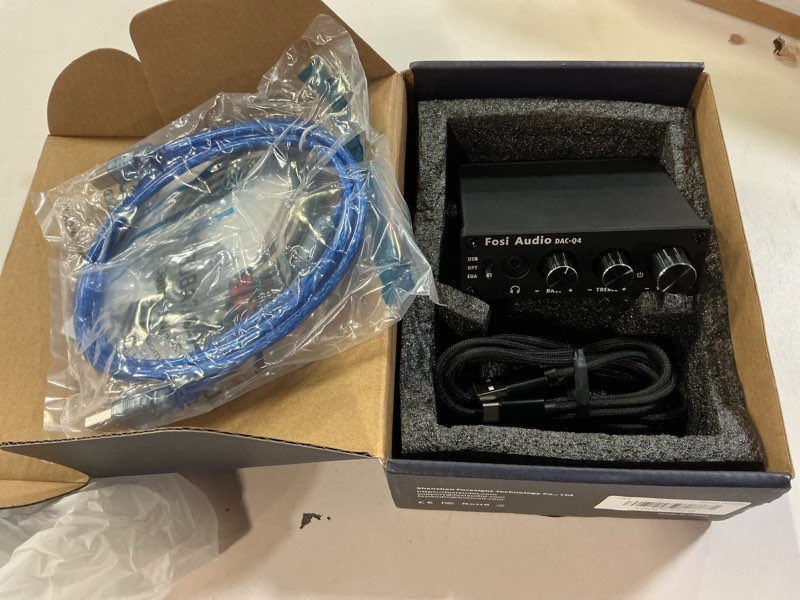 Condition photo showing New/Like New for Fosi Audio Q4 DAC Headphone Amp for PC, Desktop Digital to Analog Audio Converter for Home Stereo Amplifier and Powered Speakers, PC-USB/Optical/Coaxial Inputs, 3.5mm Headphone/RCA Outputs