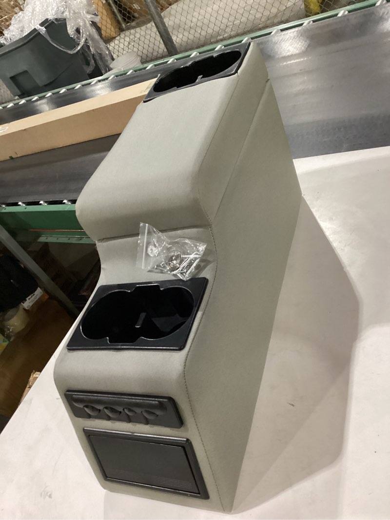 Condition photo showing New/Like New for MOOSUN 31515 Deluxe Locking Center Console for Jeep CJ-5 1976-1983, CJ-7 1976-1986, Wrangler YJ 1987-1995 Grey Gray