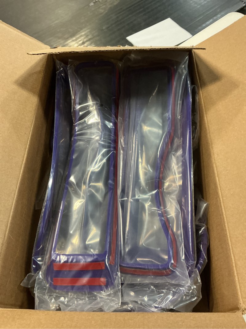 Condition photo showing New/Like New for rt-tcz for wrangler jl mesh front grille grill insert headlight light cover trim for jeep wrangler jl jlu 2018-2022 purple exterior accessories 9pcs