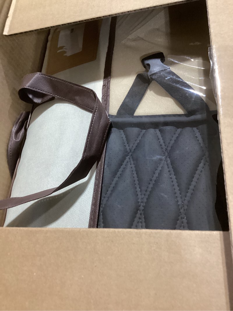 Condition photo showing Good Condition for FREESOO Black Red Car Seat Covers Full Set - Faux Nappa Leather Seat Covers for Cars, Breathable Waterproof Front Seats with Lumbar Support and Rear Seat Cover, Fit for Automotive Sedans SUVs Pickups Black-Red Full Set - 5 Seats