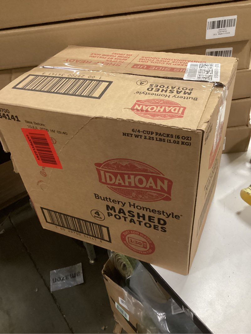 Condition photo showing New/Like New for ((BB:10/JUL/26))Idahoan Four Cheese Instant Mashed Potatoes 1.5 oz Cup, (24 count)