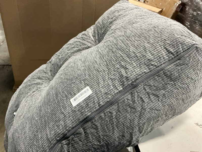 Condition photo showing As Is for Headboard Pillow Queen, Triangle Pillows for Headboard, Head Board Backrest Wedge Pillow for Reading Sitting Working, Daybed Pillows with Removable Cover for Bed Dorm Sofa, Dark Grey Dark Grey Queen