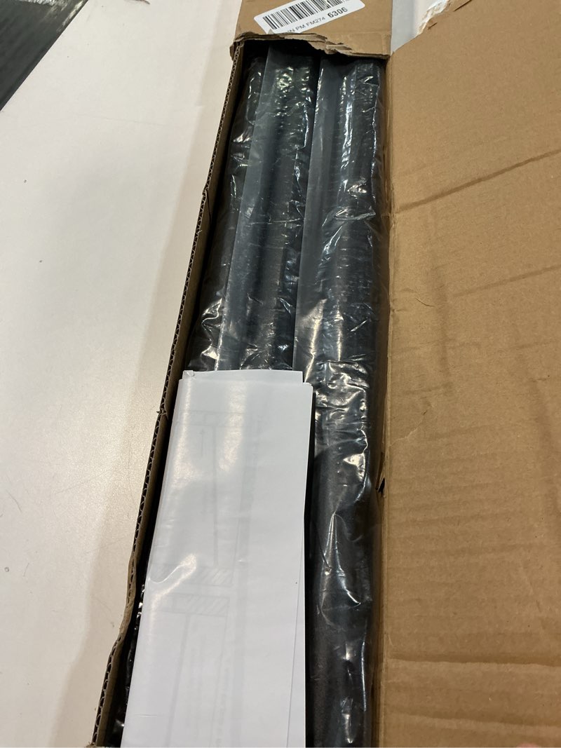 Condition photo showing Good Condition for Oxdigi Tension Shower Doorway Curtain Rod/Adjustable 122.1-141.7 inches No Drilling Window Curtain Rod for Bethroom, Indoor Decor/Matt Black 122.1" - 141.7" Black