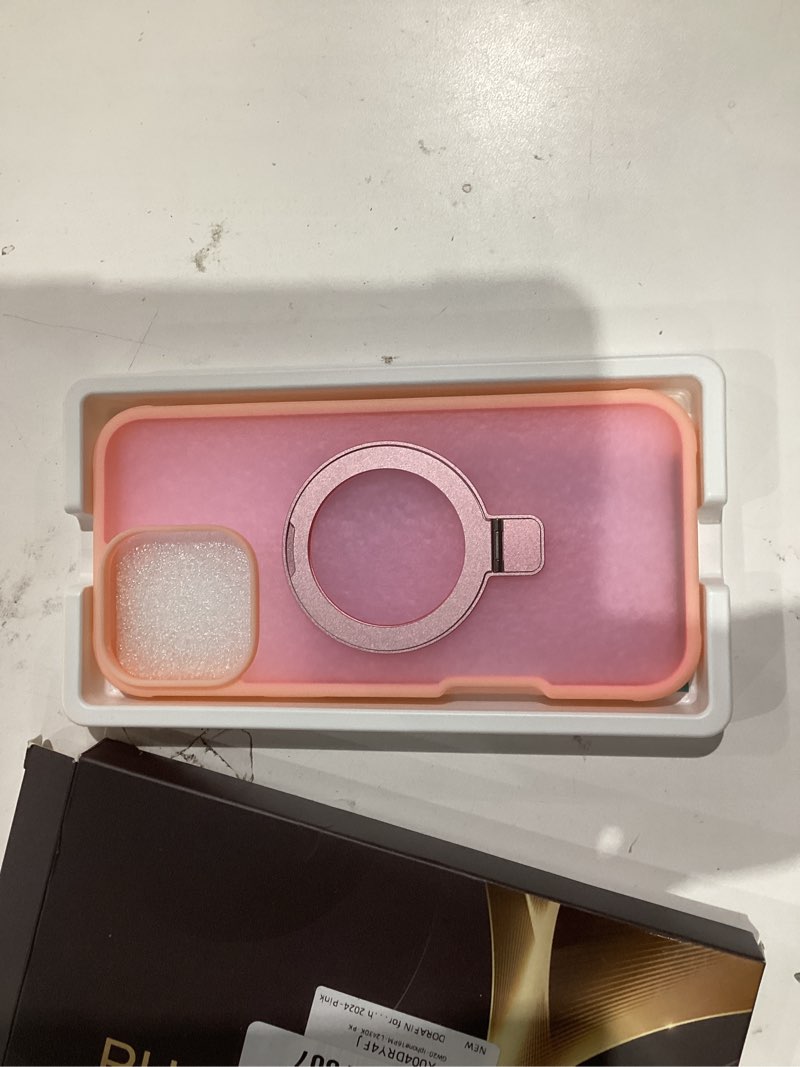 Condition photo showing Good Condition for for iPhone 16 Pro Max Case with Invisible Ring Stand,Military Drop Protection Compatible with Mag-Safe Matte Translucent Back Anti-Slip Shockproof Phone Cover 6.9 Inch 2024-Pink Pink For iPhone 16 Pro Max 6.9 INCH