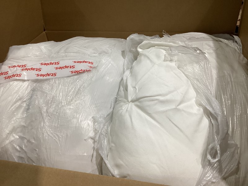 Condition photo showing Good Condition for Bedsure King Size Comforter Set White - Bed in a Bag Bedding Set 7 Pieces, GentleSoft™ Pintuck Bed Set Gift for Family, Pinch Pleat White Comforter with Sheets, Pillowcases & Shams King 16 - White