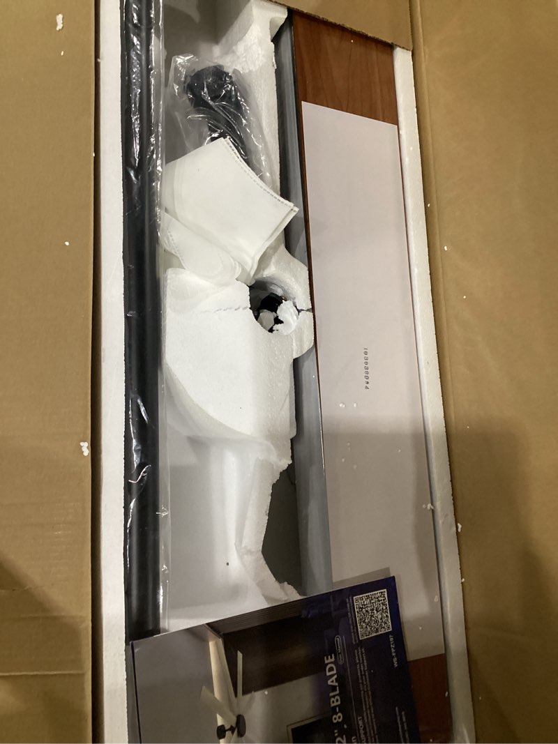Condition photo showing New/Like New for (not tested)depuley black ceiling fan without light: 66 inch indoor/outdoor fan reversible dc motor 6 speed - dual 8 blades large ceiling fans with no light for living room covered patio black 01 66 inch