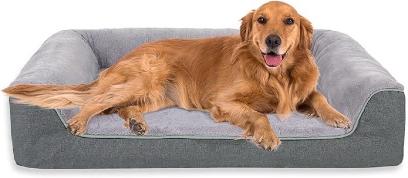 Orthopedic Dog Bed for Large Dogs, Waterproof Thick Foam Dog Bed Sofa with Machine Washable Cover, Comfy Dog Bed Couch for Extra Large Dogs Visit the PETABBY Store
