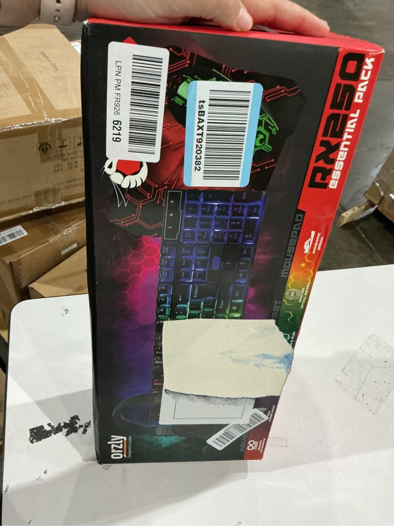 Condition photo showing New/Like New for gaming keyboard and mouse and mouse pad and gaming headset, wired led rgb backlight bundle for pc gamers and xbox and ps4 users - 4 in 1 edition hornet rx-250 black