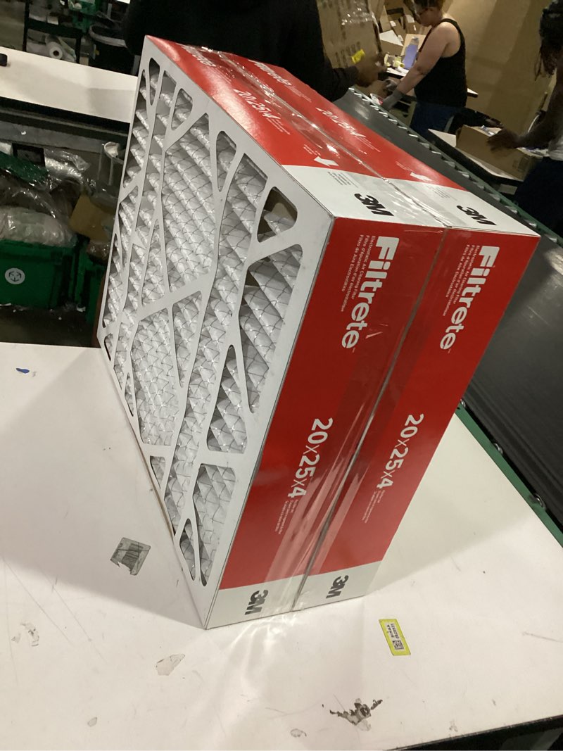 Condition photo showing Good Condition for filtrete 20x25x4 air filter merv 11, mpr 1000 micro allergen defense 2-pack, fits honeywell & aprilaire, ac furnace hvac filters for home, pleated electrostatic (actual size 19.88 x 24.63 x 4.31 in)