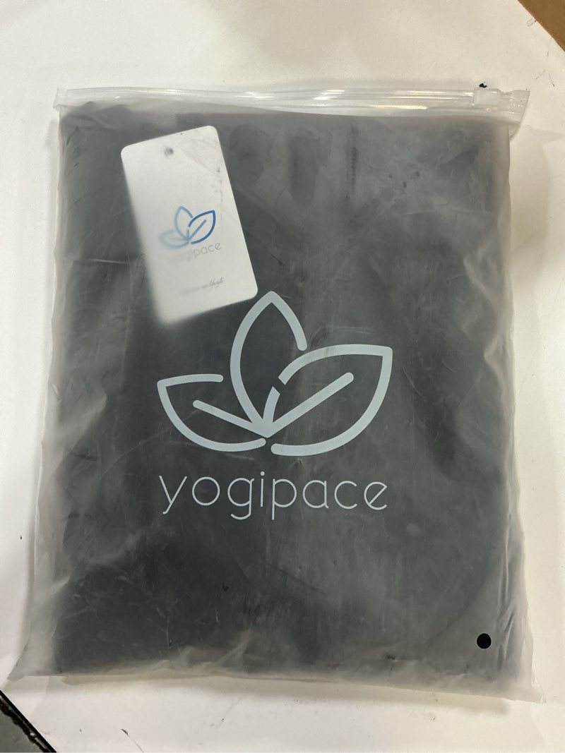 Condition photo showing New/Like New for yogipace women's petite/regular/tall straight leg yoga pants with side pockets, slim fit stretch pants for everyday wear black xx-large/31\" inseam
