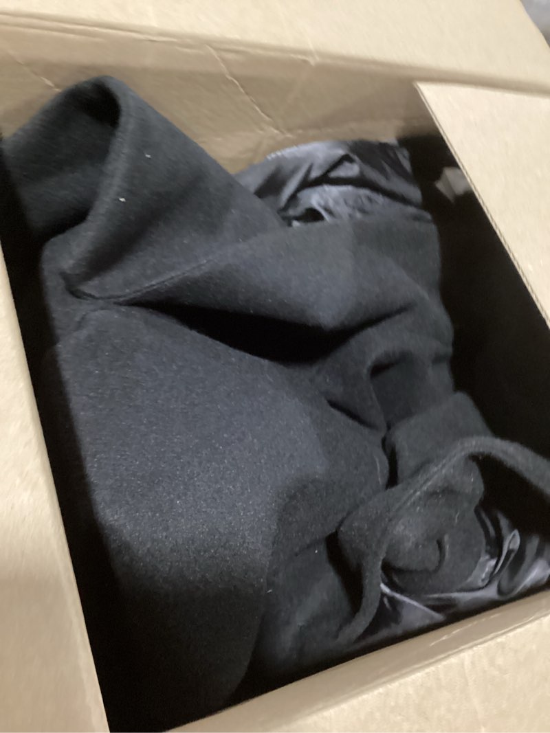Condition photo showing As Is for chouyatou women's maxi long wool blend pea coat shawl collar double breasted winter trench coat overcoat xx-large black