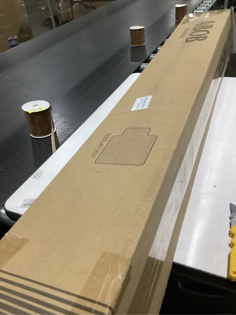 Condition photo showing New/Like New for AiBOB Chair Mat for Low Pile Carpet Floors, Flat Without Curling, 53 X 45 in, Office Carpeted Floor Mats for Computer Chairs Desk 45'' * 53'' with lip Clear