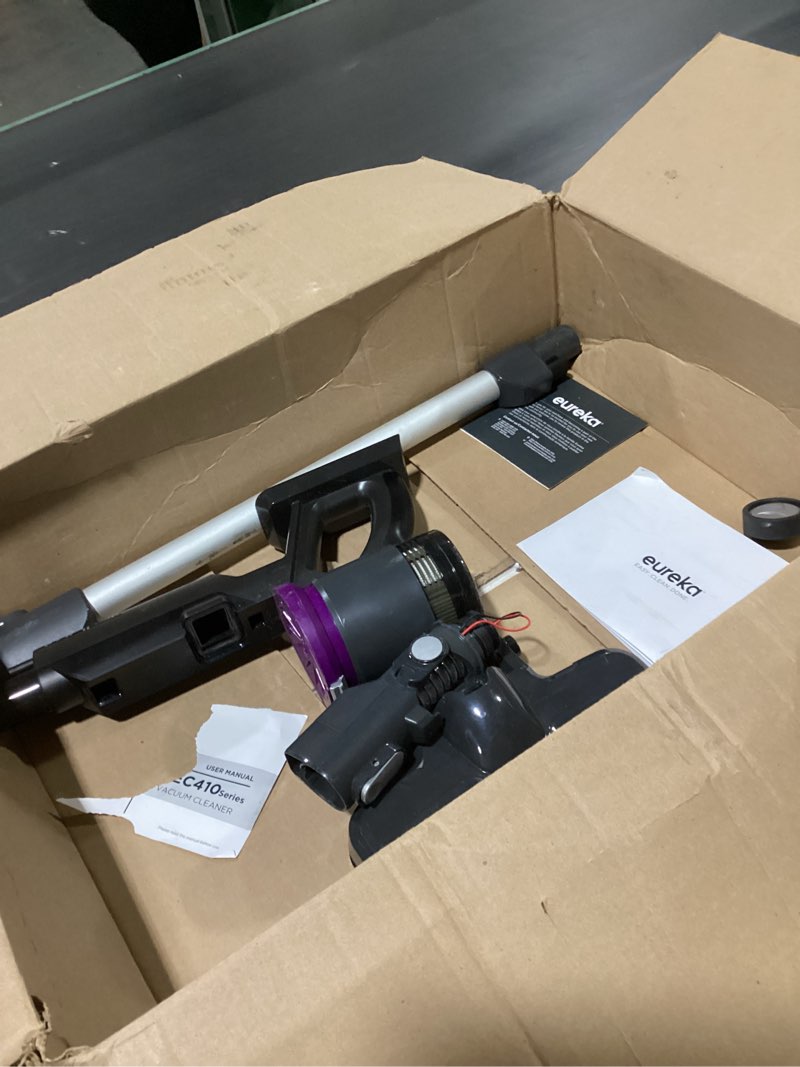 Condition photo showing Good Condition for eurekacordless vacuum - 50 min runtime for large homes, 5.5 lbs lightweight, ideal for pet hair & allergies on hardwood & carpet reacticlean 410 black nec410bk