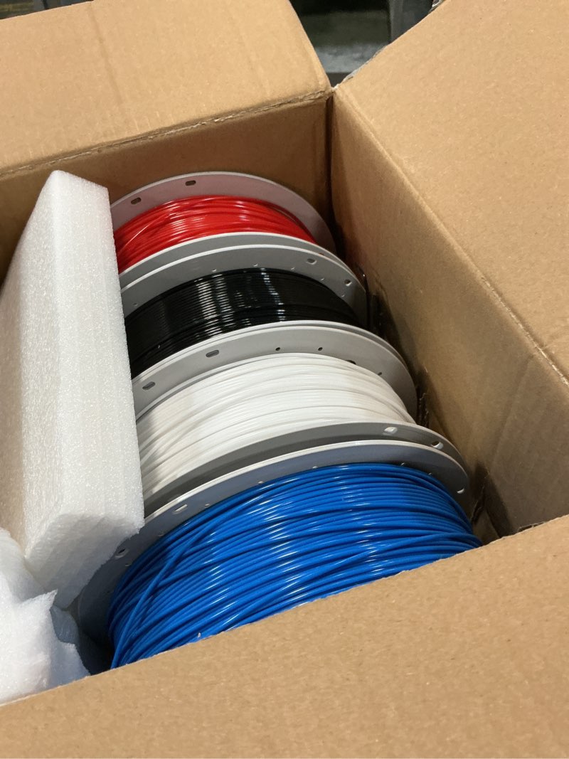 Condition photo showing Good Condition for PINBALL PETG 3D Printer Filament 1.75mm High Precision Durable Strong Filament Mith Better Flow Dimensional Accuracy +/- 0.02mm Suitable for Most FDM 3D Printers 4 Kilograms Black,White,Blue,Red PETG-4KG Petg-1kg*4-black/White/Blue /Red