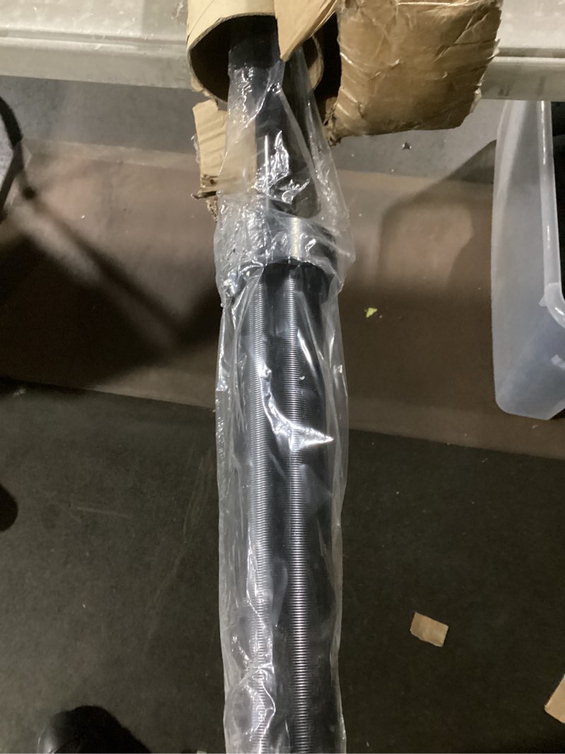 Condition photo showing As Is for teemoo olympic barbell bar, 57"/47" barbell bar with 2 spring collars, strength training bars, bench press bar for weight lifting, squat, hip thrusts, biceps, 700lb/500lb weight capacity, e-coat finish for 2 inch weight plates (black)