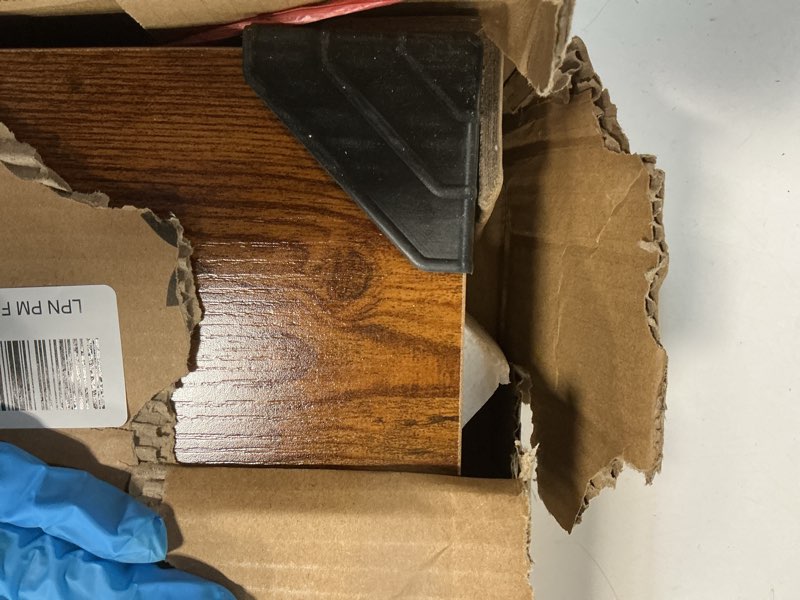 Condition photo showing Good Condition for Faesun 360° Swivel Side Table for Height Adjustable, C Shaped End Table for Couch with Storage, 3-Tier Night Stand with Open Shelf, Tv Tray for Small Spaces, Living Room, Bedroom, Rustic Brown Without Tray Rich 1