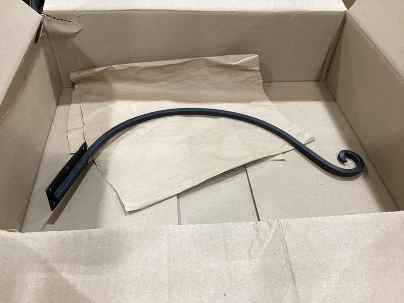 Condition photo showing As Is for AJART Hanging Plant Hanger Outdoor: 22-Inch Bird Feeder Wall Hooks - Heavy-Duty Plant Bracket Hook for Hanging Flower Baskets Black