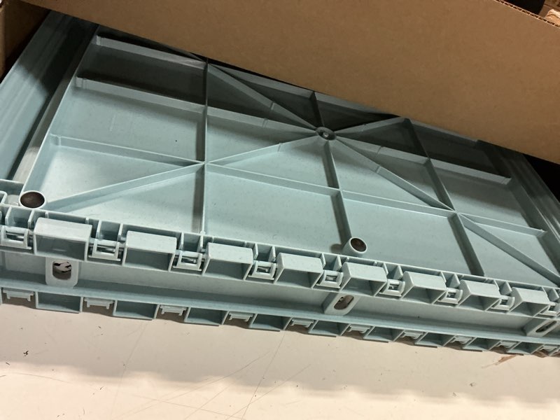 Condition photo showing Good Condition for iris usa pee pad holder for dogs and puppies, potty training tray with secured latches, non-skid feet, leak protection, easy clean surface, fits 28"x 34" puppy pads size or larger, blue blue 28" x 34"
