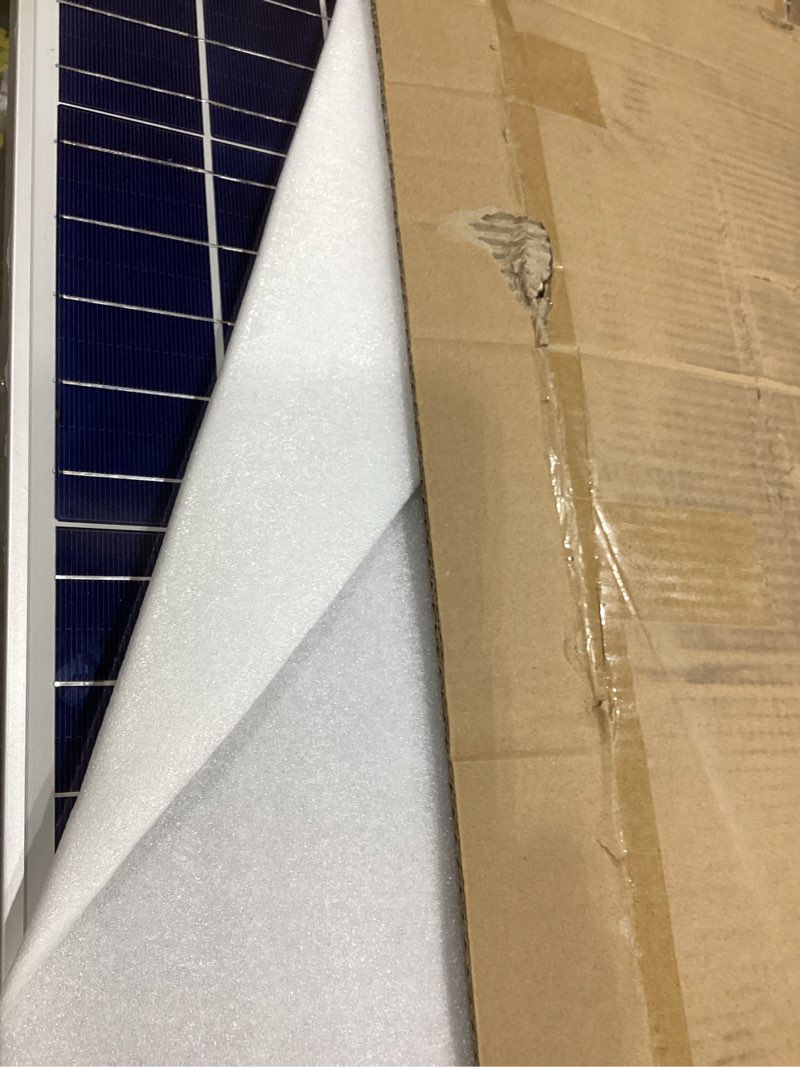 Condition photo showing As Is for suner power 12v 50w solar battery charger maintainer, built-in ultrasmart mppt controller, adjustable mount bracket, waterproof 50 watt solar panel kit for 12 volt sla deey cycle agm lifepo4 battery bc-50w-p pro