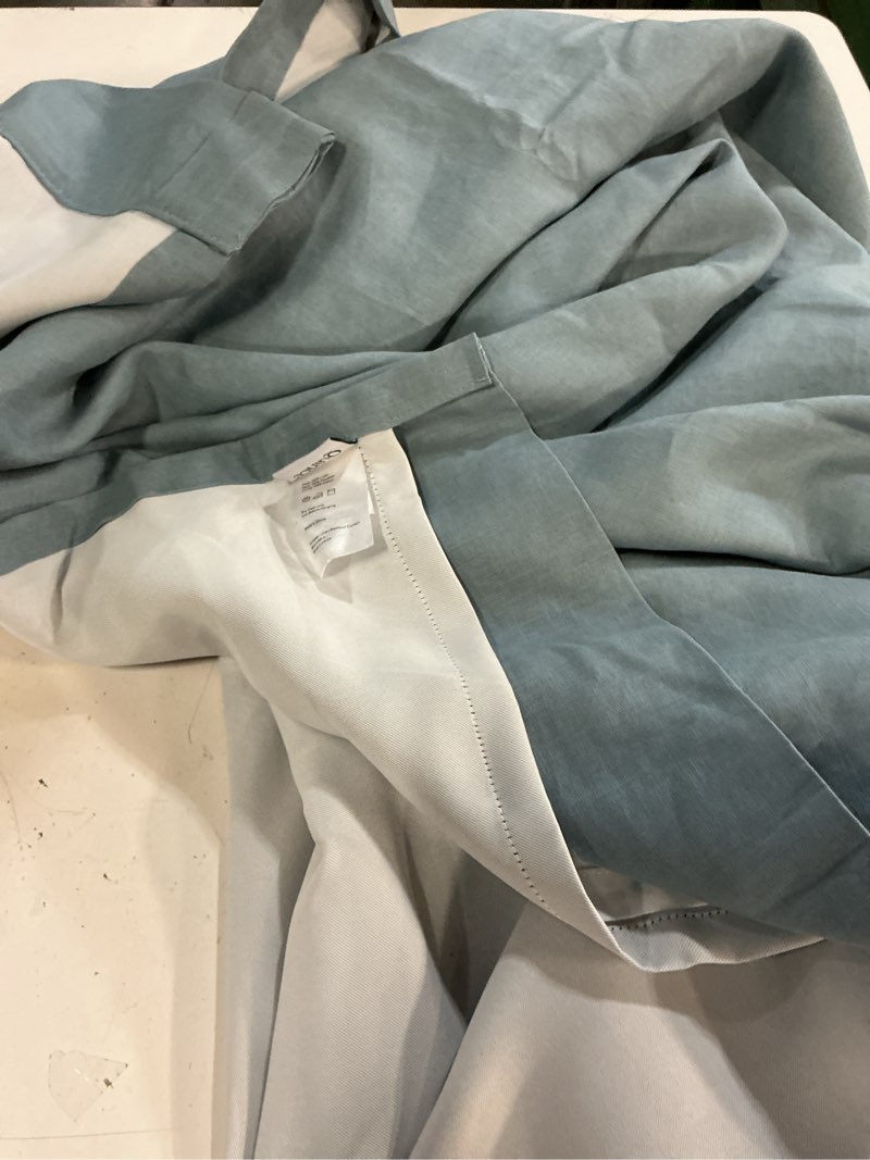 Condition photo showing Good Condition for european linen true blackout curtain blue 48”x108”