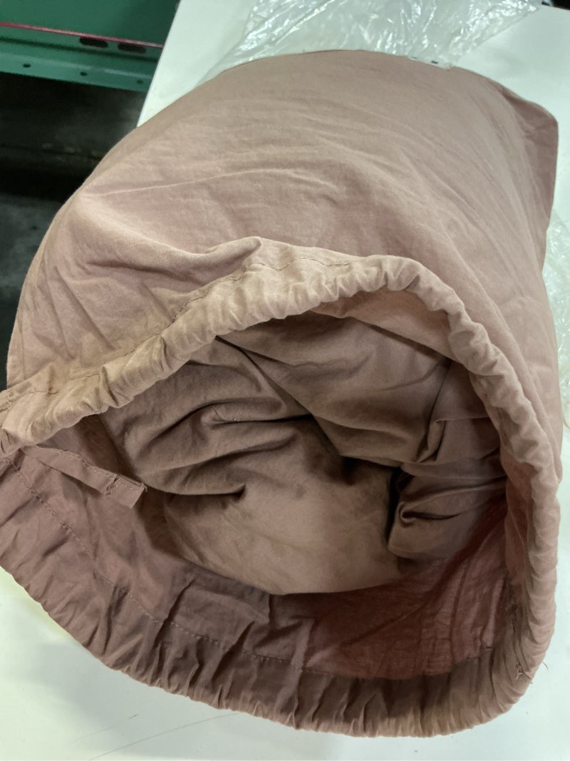Condition photo showing Good Condition for organic crisp percale duvet cover, king/cal king, fig