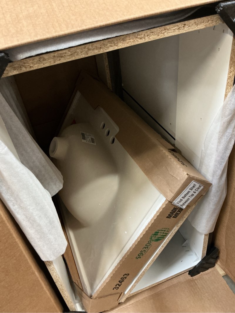 Condition photo showing Good Condition for project source 30-in deep blue single sink bathroom vanity with white cultured marble top