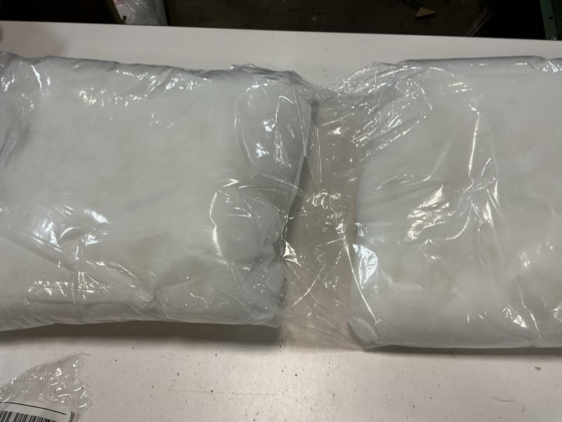 Condition photo showing New/Like New for Hometex Throw Pillow Insert 19" x 19" Polyester Filled Standard Cover (2 Pack) 2 19"x19"