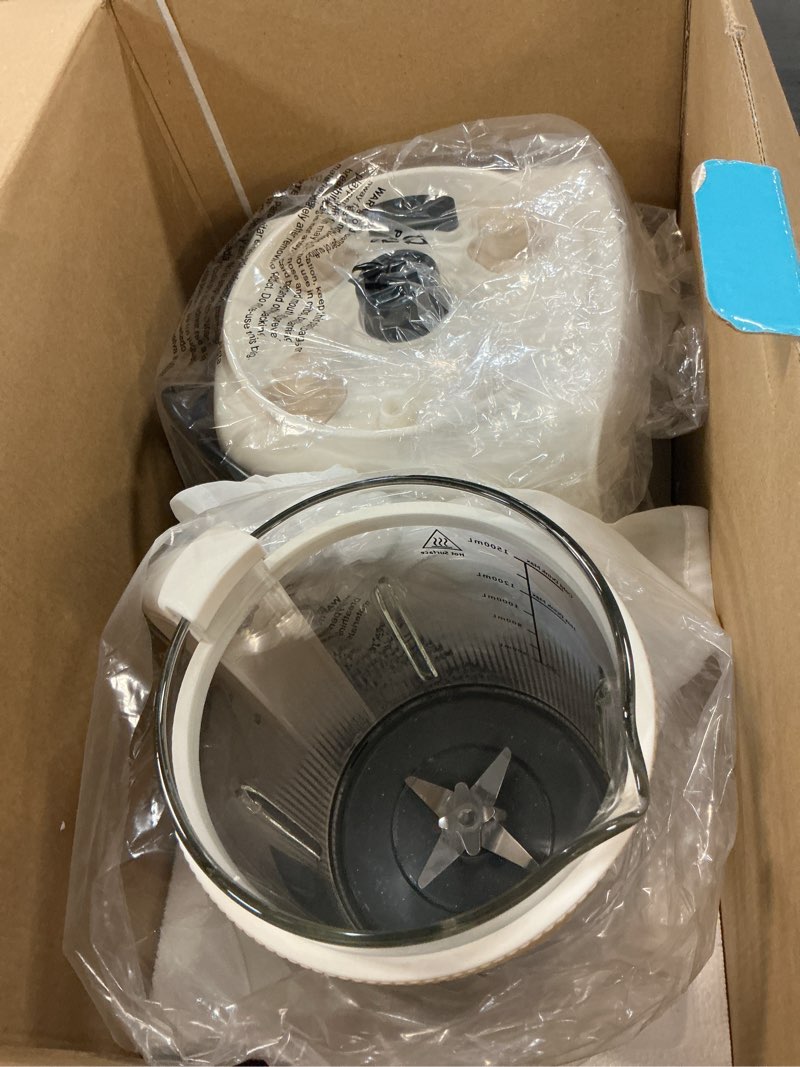 Condition photo showing As Is for 50.73oz nut milk maker machine: 12-in-1 automatic soy milk maker with detachable design, homemade juice,almond,oat milks for plant-based milks, 24h delay start/keep warm/auto-clean/safety lock