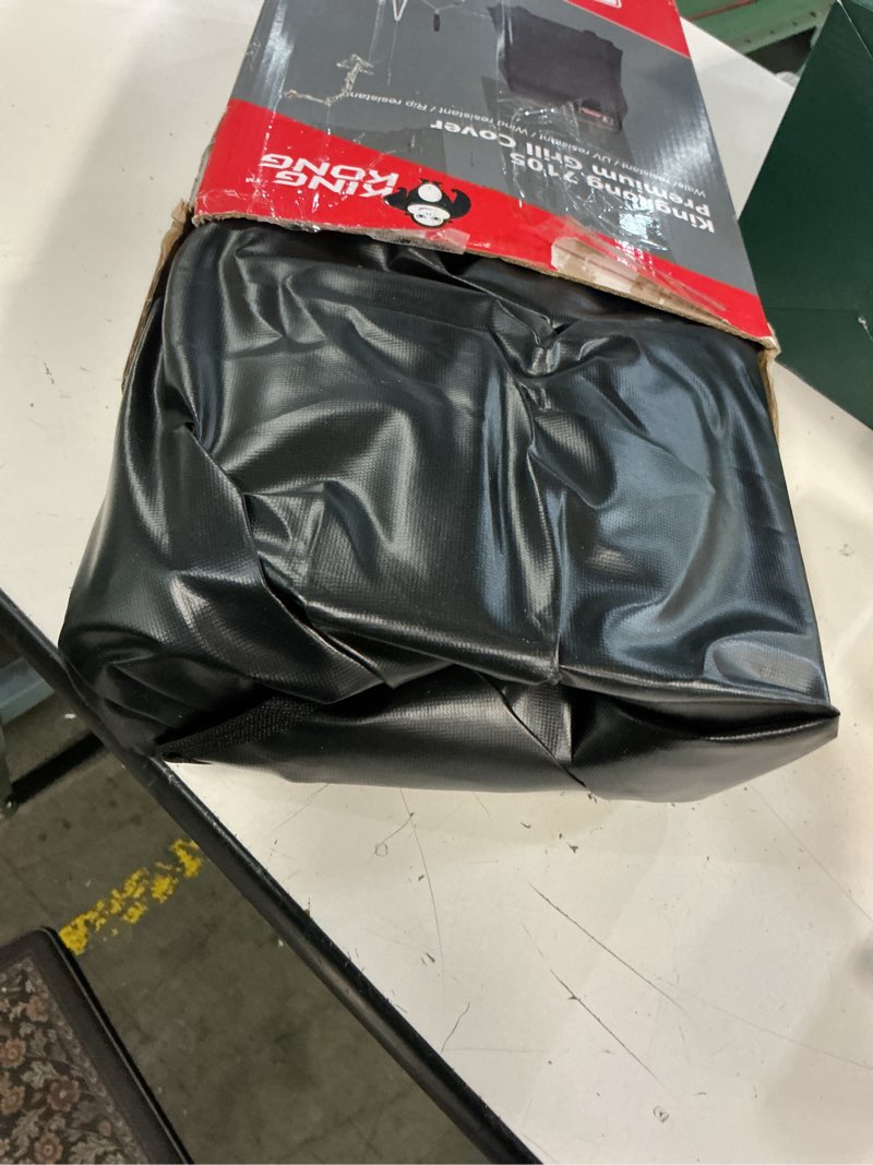 Condition photo showing As Is for kingkong 7105 premium grill cover for weber spirit 210 series gas grills with both collapsed (not fit for spirit ii e-210) including grill brush and tongs
