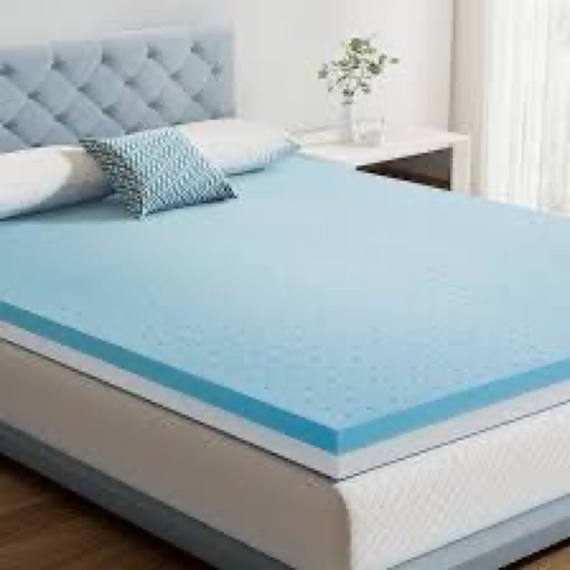 Maxzzz 2 Inch Mattress Topper Twin,Gel-Infused Memory Foam Mattress Topper for Soft & Cooling Sleep,