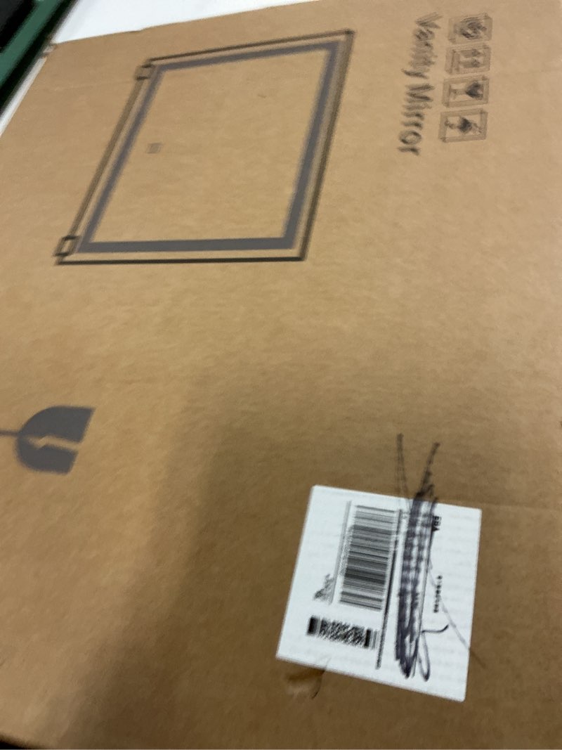 Condition photo showing New/Like New for rolove 22x20 inch lighted vanity mirror, 3-mode touch dimming led lighting, large makeup mirror for dressing room, tabletop or wall-mounted, white white 22"l x 20"w