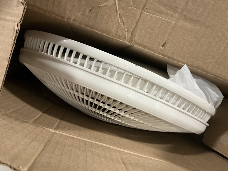 Condition photo showing As Is for Lasko 2520 Oscillating Stand Fan,White 16 Inch