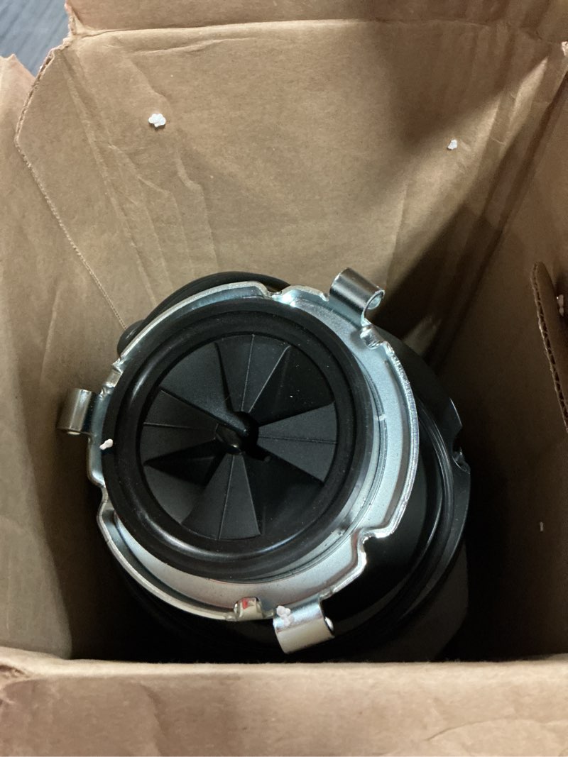 Condition photo showing As Is for insinkerator badger 5xl continuous feed 1/2-hp septic safe corded garbage disposal