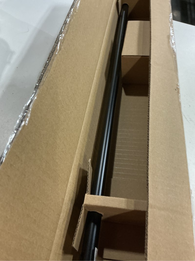 Condition photo showing New/Like New for amazon basics adjustable room darkening blackout curtain rod - 28" to 48", black black 28" to 48" single rod