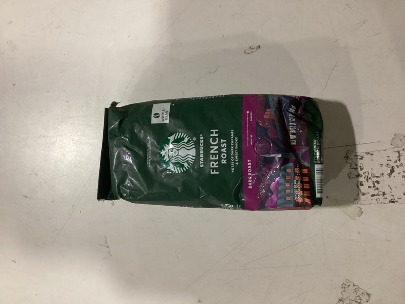Condition photo showing Good Condition for Starbucks Whole Coffee Beans, Dark Roast Hot or Iced Coffee, French Roast, 18 oz French Roast 18 Ounce (Pack of 1)