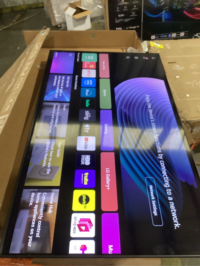 Condition photo showing As Is for (Missing parts)LG 86-Inch Class QNED AI 4K QNED82A Series Smart TV w/AI Sound, HDR10, 4K Super Upscaling, Filmmaker Mode, Wow Orchestra, Alexa Built-in (86QNED82AUA, 2025) 86 Inch