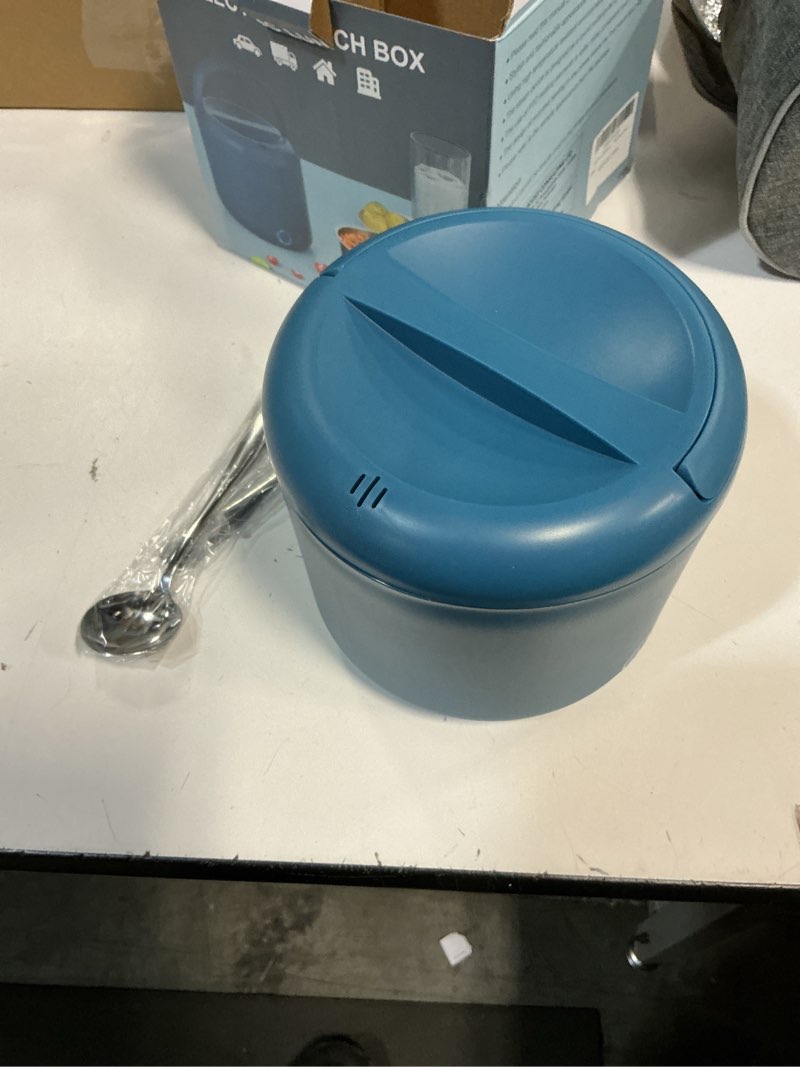 Condition photo showing Good Condition for Monteka 41-oz Portable Electric Heated Lunch Box for Adults, 100W Spill-Proof & Dishwasher-Safe Food Warmer for Office/Car/Travel, 12V/24V/110V/220V Universal Voltage, Ideal Gift for Men & Women Blue 41oz