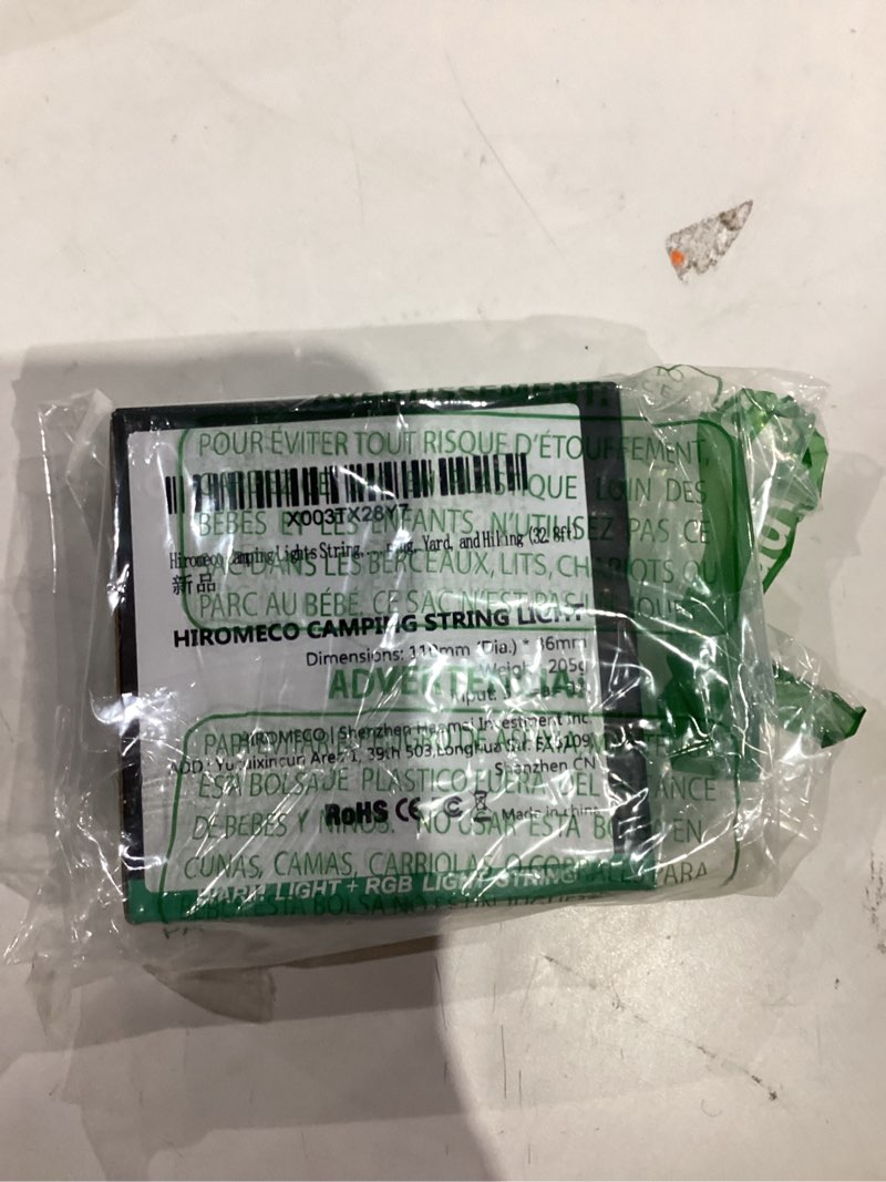 Hiromeco Camping Lights String Christmas: Outdoor String Light with 5 Lighting Modes - Quick 30s Rec