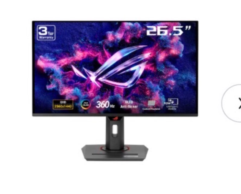ASUS ASUS - ROG Strix 27" 2K OLED 360Hz 0.03ms Gaming Monitor with FreeSync Premium Pro and HDR (DisplayPort, HDMI) - Black