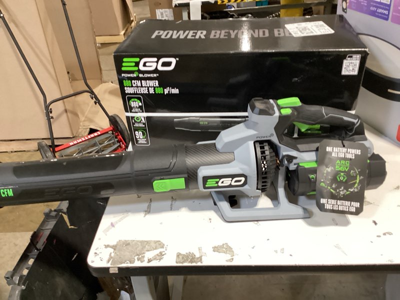 Condition photo showing Good Condition for ego  power+ 56-volt 880-cfm 200-mph battery handheld leaf blower 4 ah battery included charger included