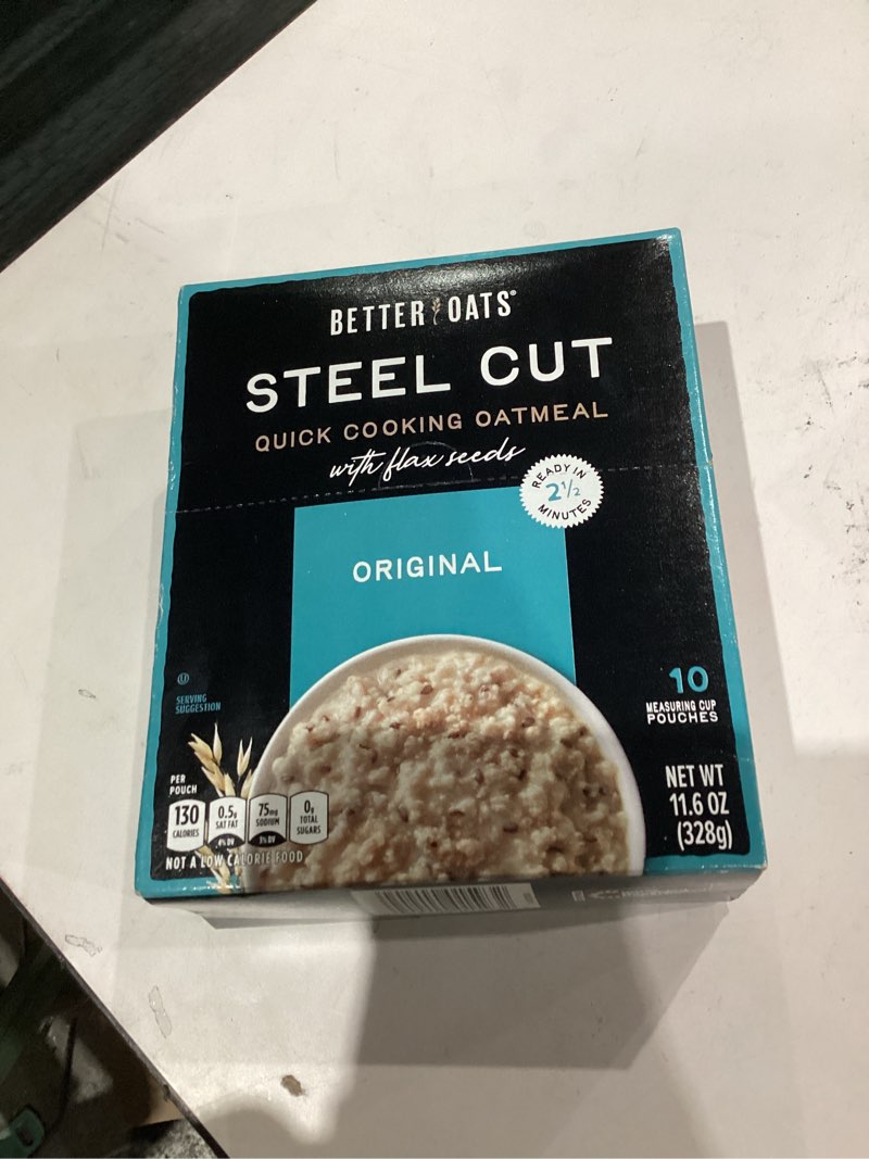 Condition photo showing New/Like New for MOM Brands Better Oats Revolution Steel Cut, Classic, 11.6 Ounce