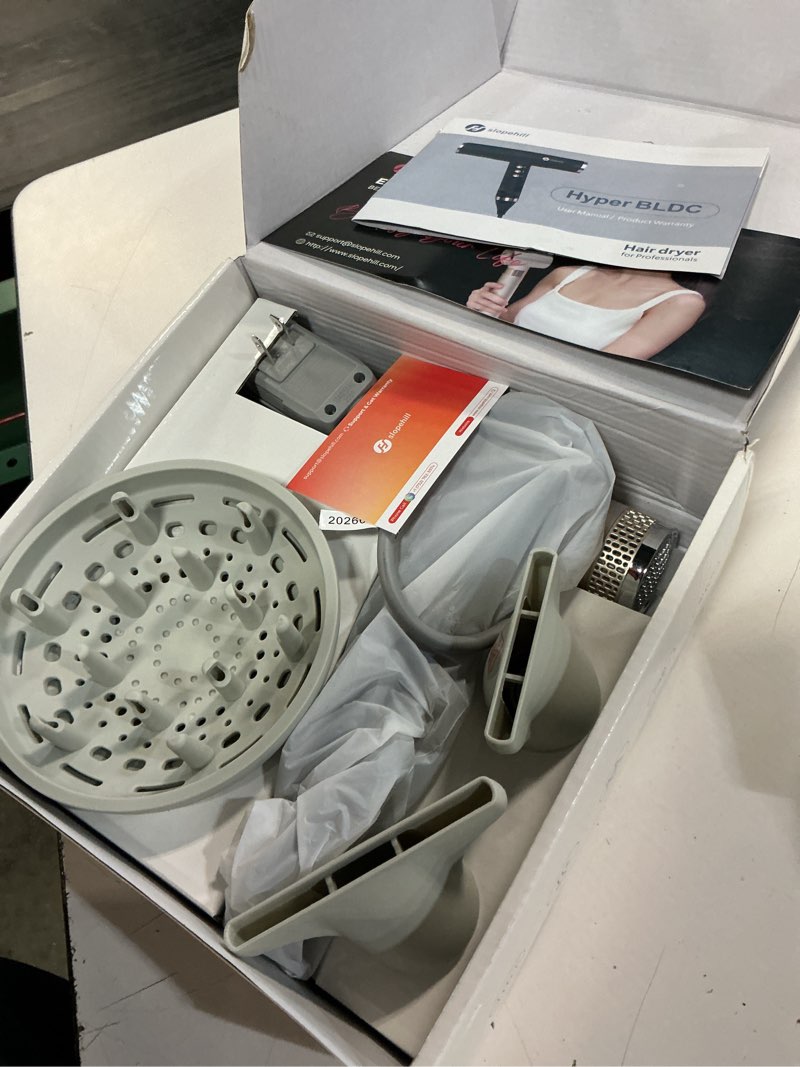 Condition photo showing Good Condition for slopehill professional hair dryer with diffuser, ionic hair dryer,lightweight compact powerful & fast salon blow dryer with high speed brushless motor, travel hairdryer, women & men (ceramic, stone) stonee
