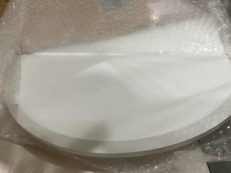 Condition photo showing As Is for 20 inch large led flush mount ceiling lights, 35w 4200 lm led ceiling light fixtures, 2700k/3000k/4000k/5000k/6500k selectable, ultra thin white panel lights for bedroom, kitchen, bathroom, 1-pack white 20 inch-1 pack